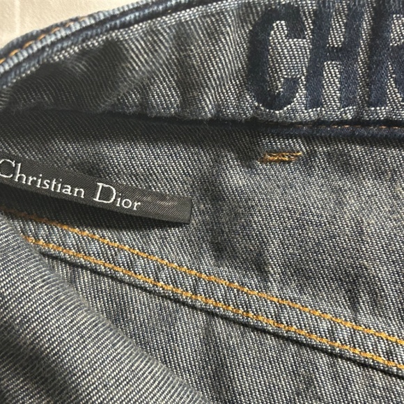Christian Dior Wide Leg Flare Cotton Denim Jeans - Picture 10 of 15